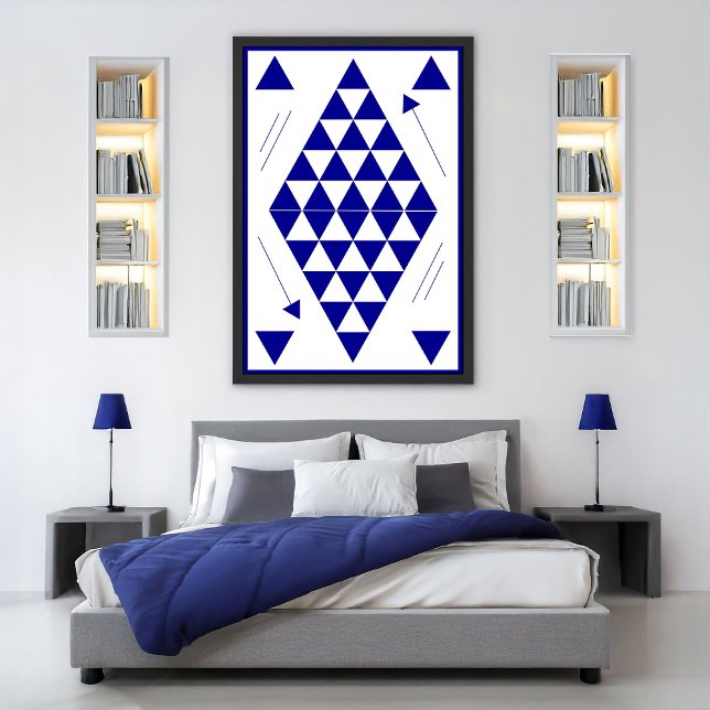 Blue Geometric Triangles Poster (Creator Uploaded)