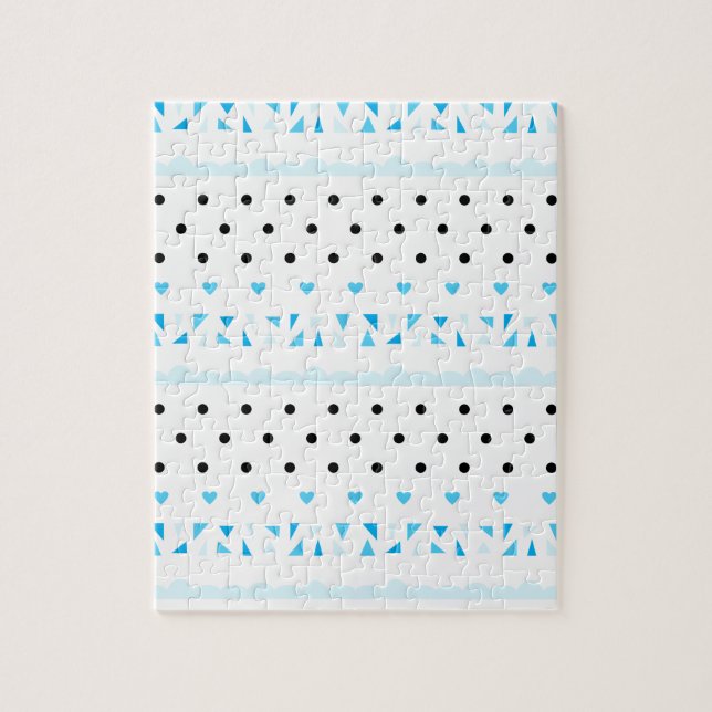 Blue Geometrics Jigsaw Puzzle (Vertical)