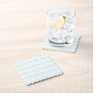 Blue Geometrics Paper Coaster