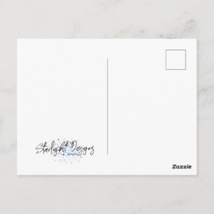 Blue Geometrics Postcard