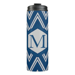Blue Geometry Collection Thermal Tumbler
