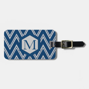 Blue Geometry Luggage Tag