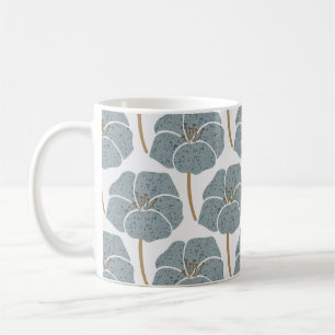 Blue Geranium Flowers Romantic Pattern. Coffee Mug