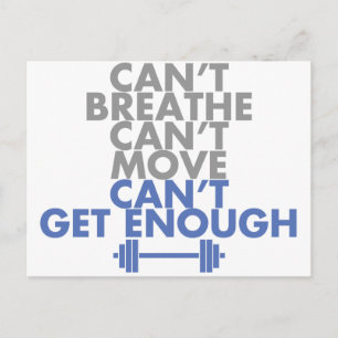 Blue "Get Enough" Postcard