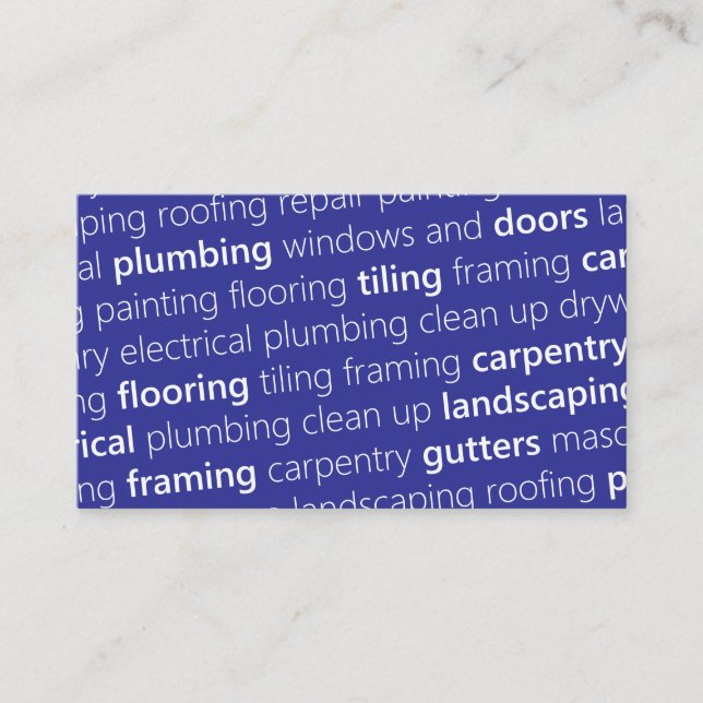 BLUE Get Noticed, Get Work! Business Card (Front)