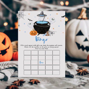 Blue Ghost Baby is Brewing Baby Shower Bingo Game