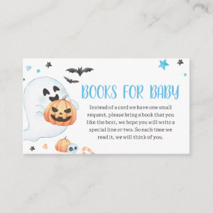 Blue Ghost Halloween Little Boo Books for Baby Enclosure Card