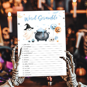 Blue Ghost Little Boo Word Scramble Game