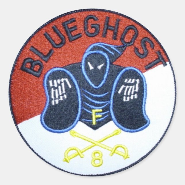 Blue Ghost patch sticker (Front)