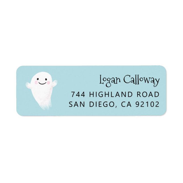 Blue Ghost Return Address Label (Front)