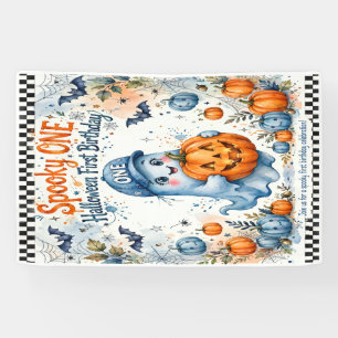 Blue Ghost Spooky ONE Vertical Banner 2.5x4 - Firs