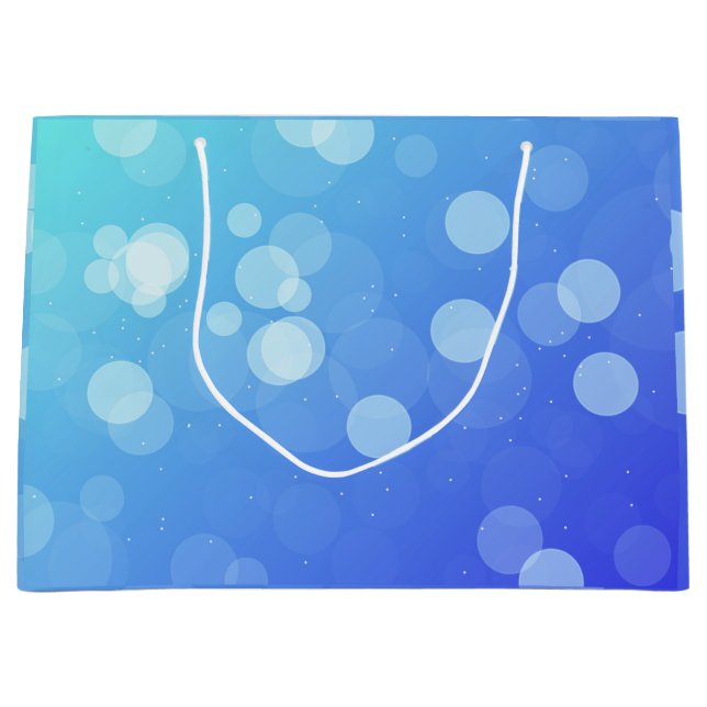 Blue gift bag with white rope handles (Front)