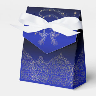 blue gift box with decoration