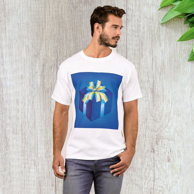 Blue Gift Box with Yellow and Aqua Ribbon  T-Shirt (Creator Uploaded)