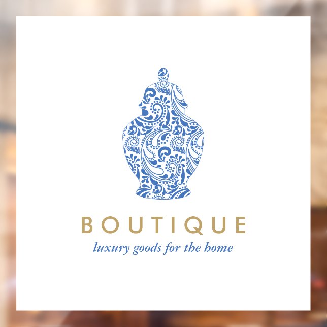 Blue Ginger Jar Pottery Logo Boutique Designer (Sheet 2)