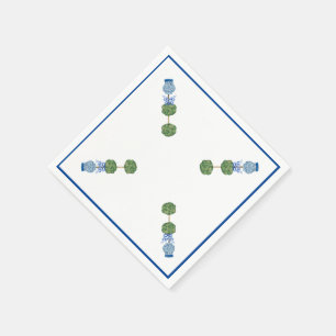 Blue Ginger Jars Jar Topiary Vine Napkin