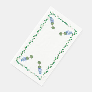 Blue Ginger Jars Jar Topiary Vine Napkin