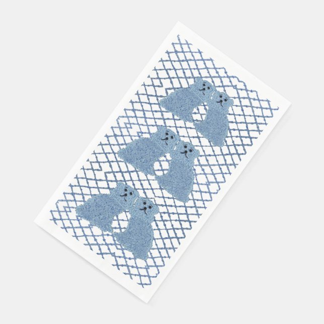 Blue Ginger Jars Staffordshire Dogs Paper Guest To Napkin (Corner)