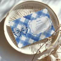Blue Gingham and Bow Books for Baby
