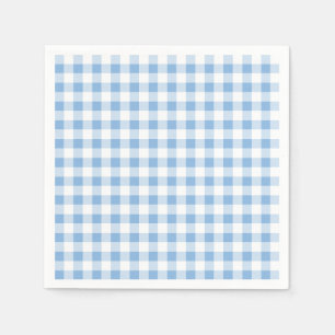 Blue Gingham Baby-Q Barbecue Boy BBQ Baby Shower Napkin