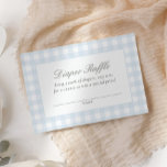 Blue Gingham Baby Shower Diaper Raffle Ticket Enclosure Card<br><div class="desc">Invite friends and family to participate in a diaper raffle with this elegant blue gingham baby shower diaper raffle ticket.</div>