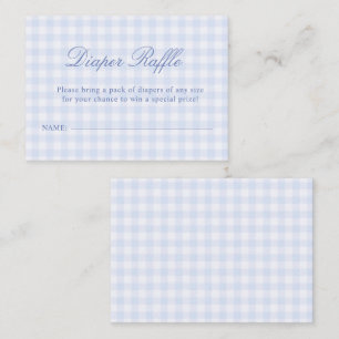 Blue Gingham Baby Shower Enclosure Card