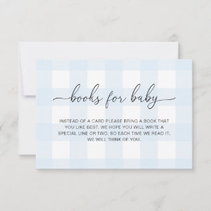 Blue Gingham Books Request Insert Card