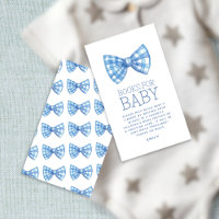 Blue Gingham Bow Tie Books for Baby Baby Shower