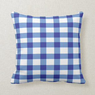 Blue Gingham Cushion