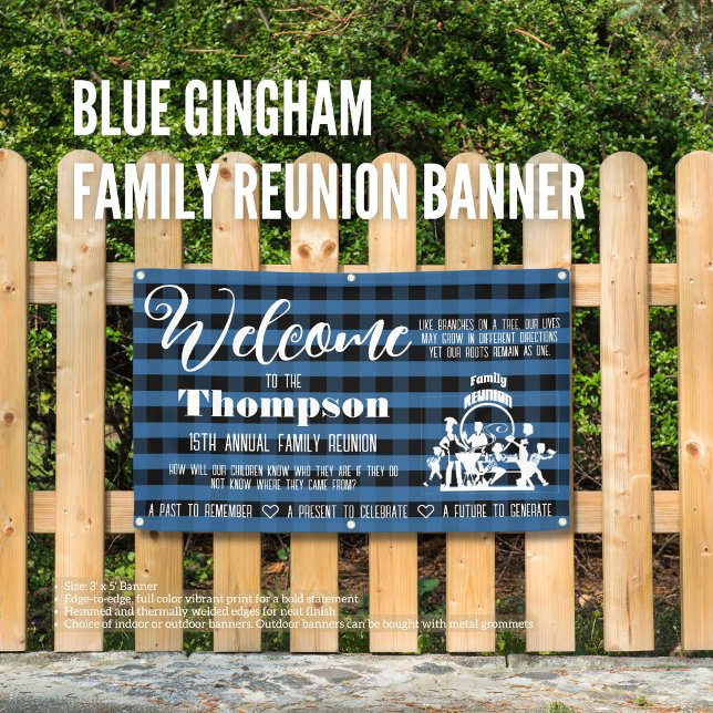 Blue Gingham Family Reunion Banner (Birthday Depot
Blue Gingham Family Reunion Banner)