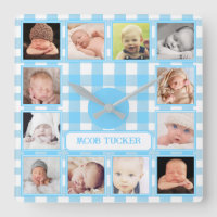 Blue Gingham Farmhouse 12-photo Boy Nursery