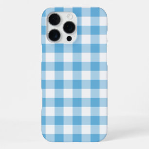 Blue Gingham iPhone 16 Pro Max Case