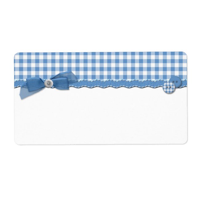 Blue Gingham Label (Front)