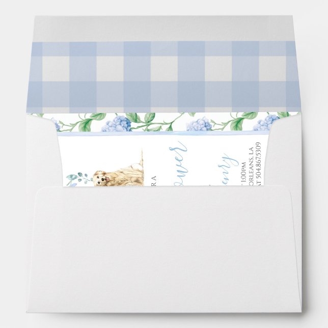 Blue Gingham Lined Envelope (Creator Uploaded)