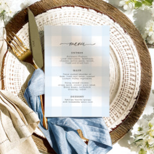Blue Gingham Menu