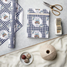 Blue Gingham Off the Market Floral Bridal Shower
