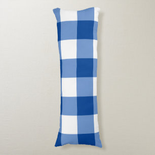 Blue gingham pattern body cushion