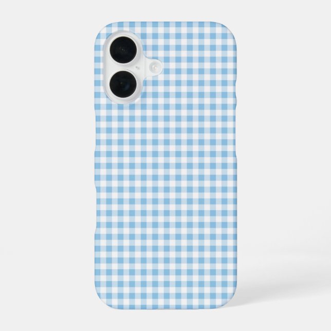 Blue Gingham Phone Case (Back)
