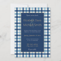 Blue Gingham Plaid Chequered Pattern