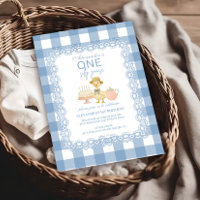 Blue Gingham Silly Goose 1st Birthday