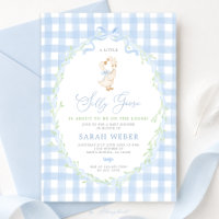 Blue Gingham Silly Goose Baby Shower