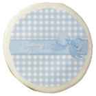 Blue Gingham with Bow Baby Shower