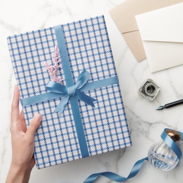 Blue Gingham Wrapping Paper (Gifting)
