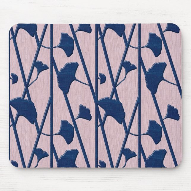 blue ginkgo mouse pad (Front)