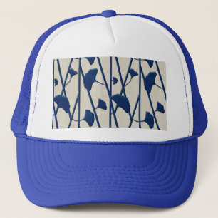 blue ginkgo trucker hat