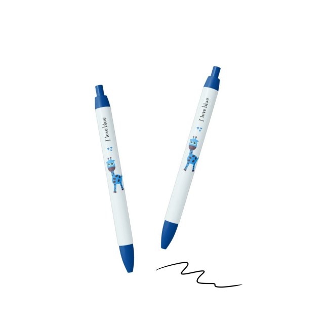 Blue giraffe black ink pen (Creator Uploaded)