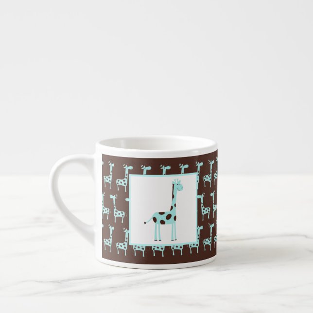Blue Giraffe Espresso Cup (Left)