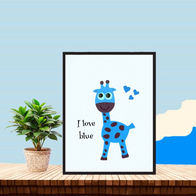 Blue giraffe poster (Creator Uploaded)