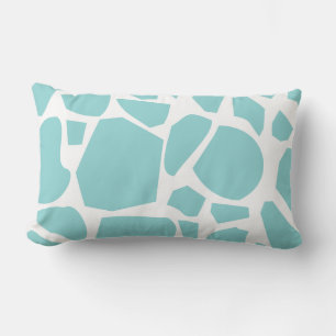 Blue Giraffe Print Lumbar Cushion