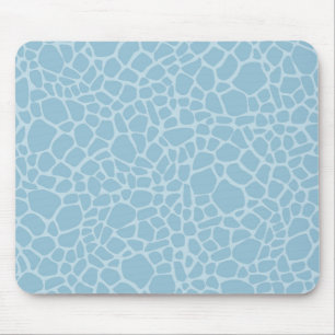 Blue Giraffe Print Mouse Pad
